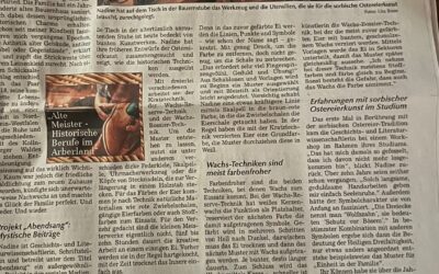 Osterwünsche durch Zeichen auf Eiern